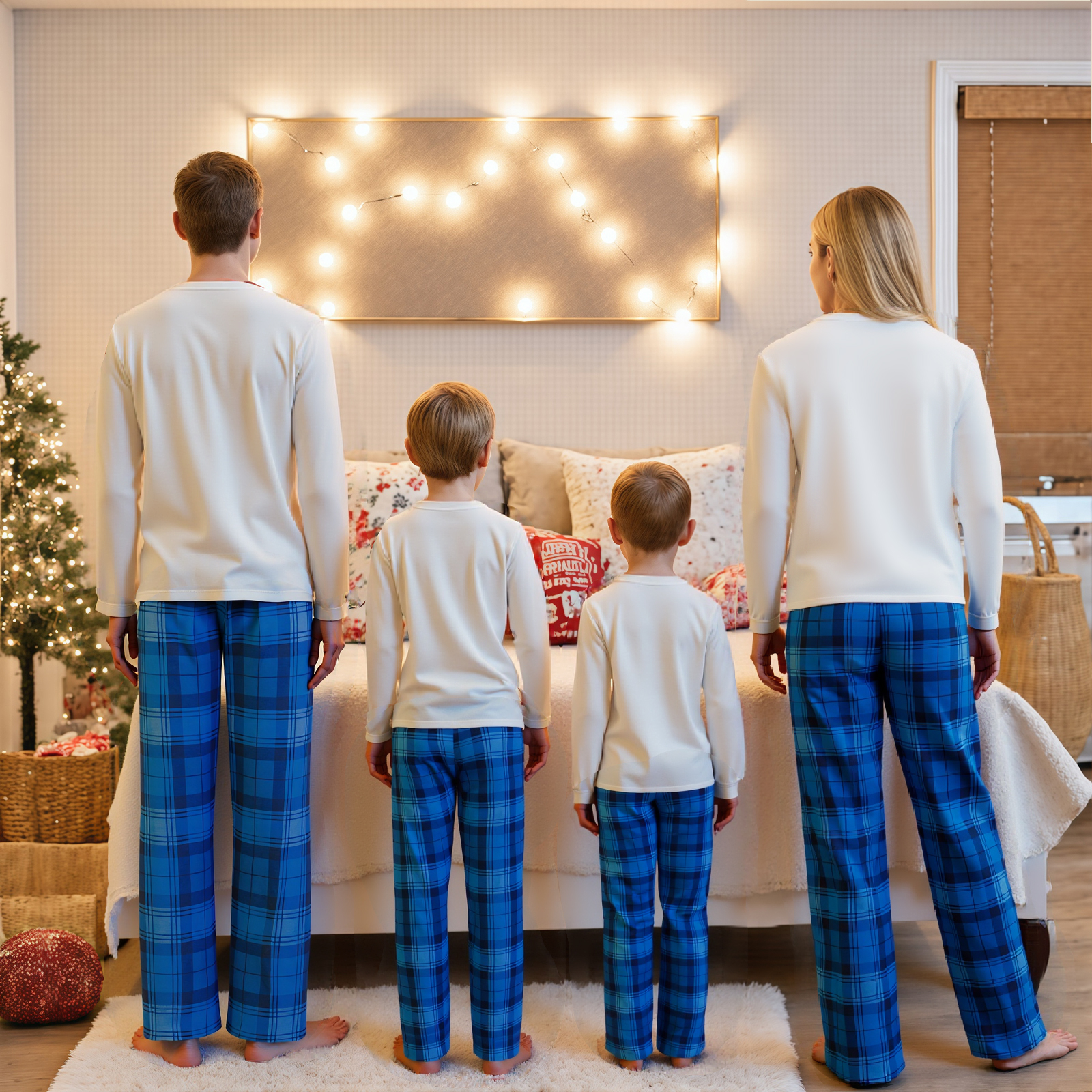 Family Matching Christmas Paja - Family Tree Print avis et prix