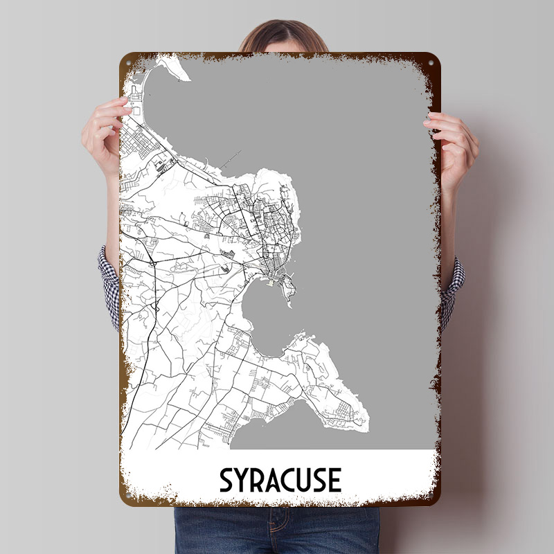 Syracuse City Map Metal Poster - Custom Map Poster avis et prix