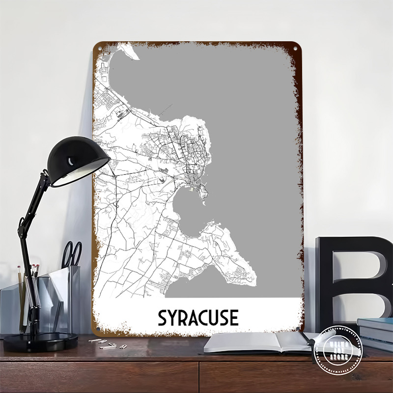 Syracuse City Map Metal Poster - Custom Map Poster avis et prix