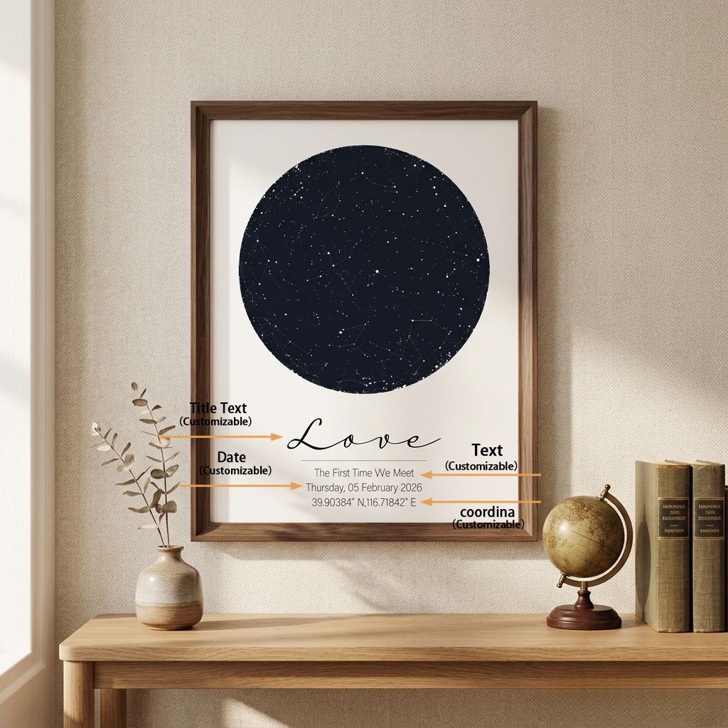 Personalized Star Map Print Cu - Custom Star Map avis et prix