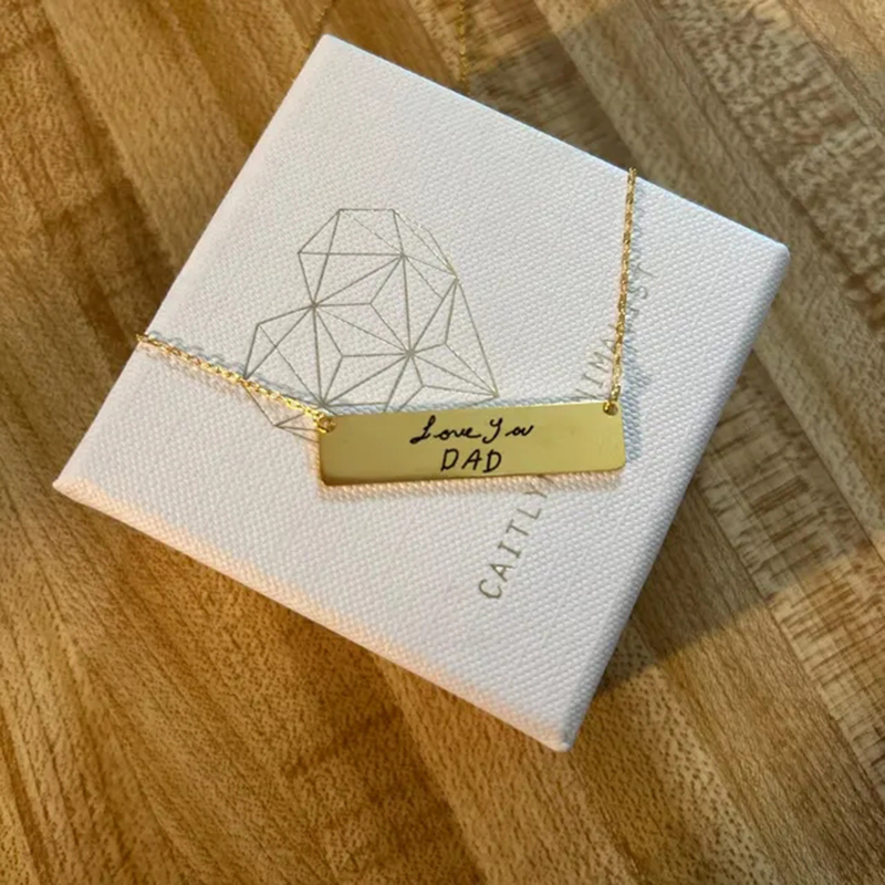 Custom Handwriting Name Bar Pe - Handwriting Necklace Bar avis et prix