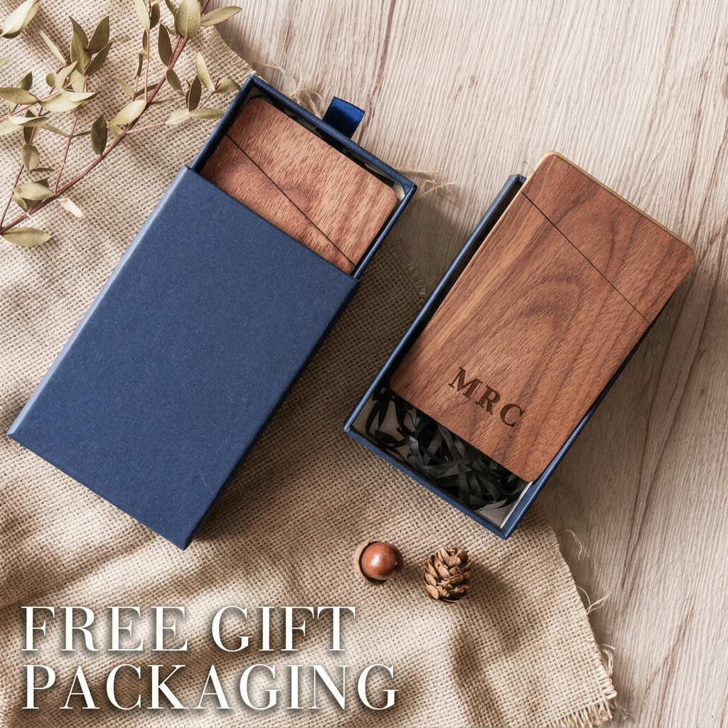 Business Card Holder Wooden Of - Personalized Name Box avis et prix