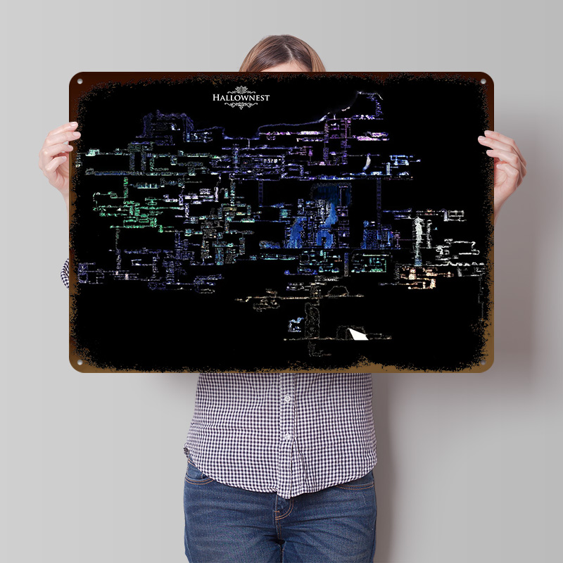 Hollow Knight Hallownest Map L - Custom Map Poster avis et prix