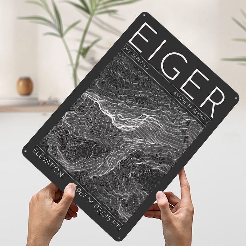 Eiger Mountain Topographic Con - Custom Map Poster avis et prix