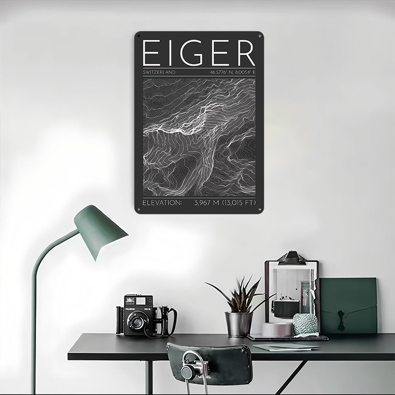 Eiger Mountain Topographic Con - Custom Map Poster avis et prix