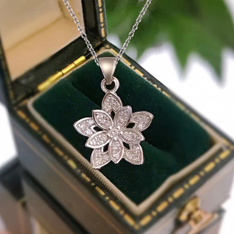 925 Sterling Silver Flower Nec - Birth Flower Necklace avis et prix