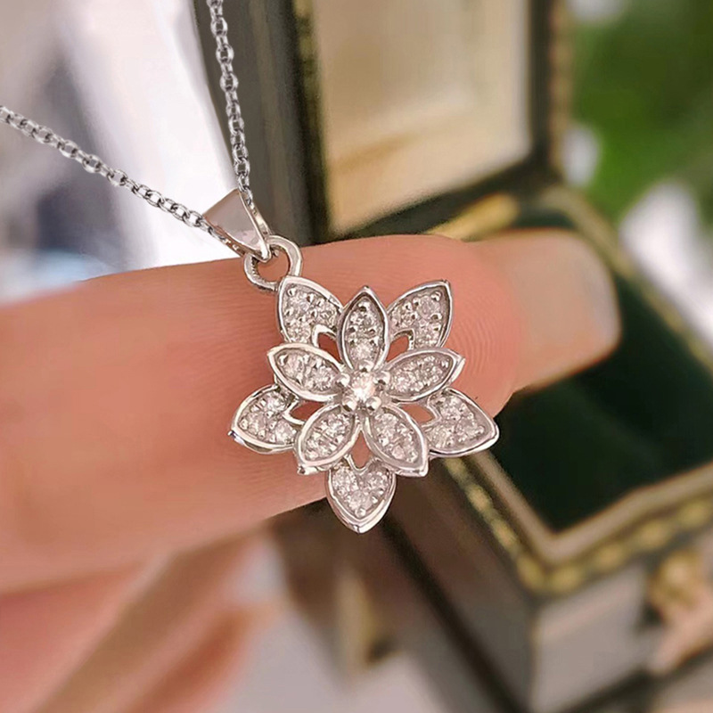 925 Sterling Silver Flower Nec - Birth Flower Necklace avis et prix
