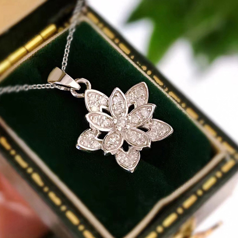 925 Sterling Silver Flower Nec - Birth Flower Necklace avis et prix