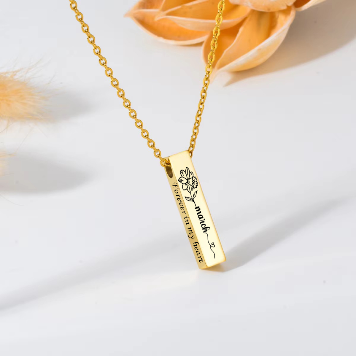 Birth Flower Urn Necklace For  - Birth Flower Necklace avis et prix