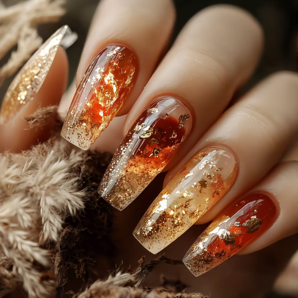 24pcs Wearable Fake Nails Sets - Pressed Flower Art avis et prix