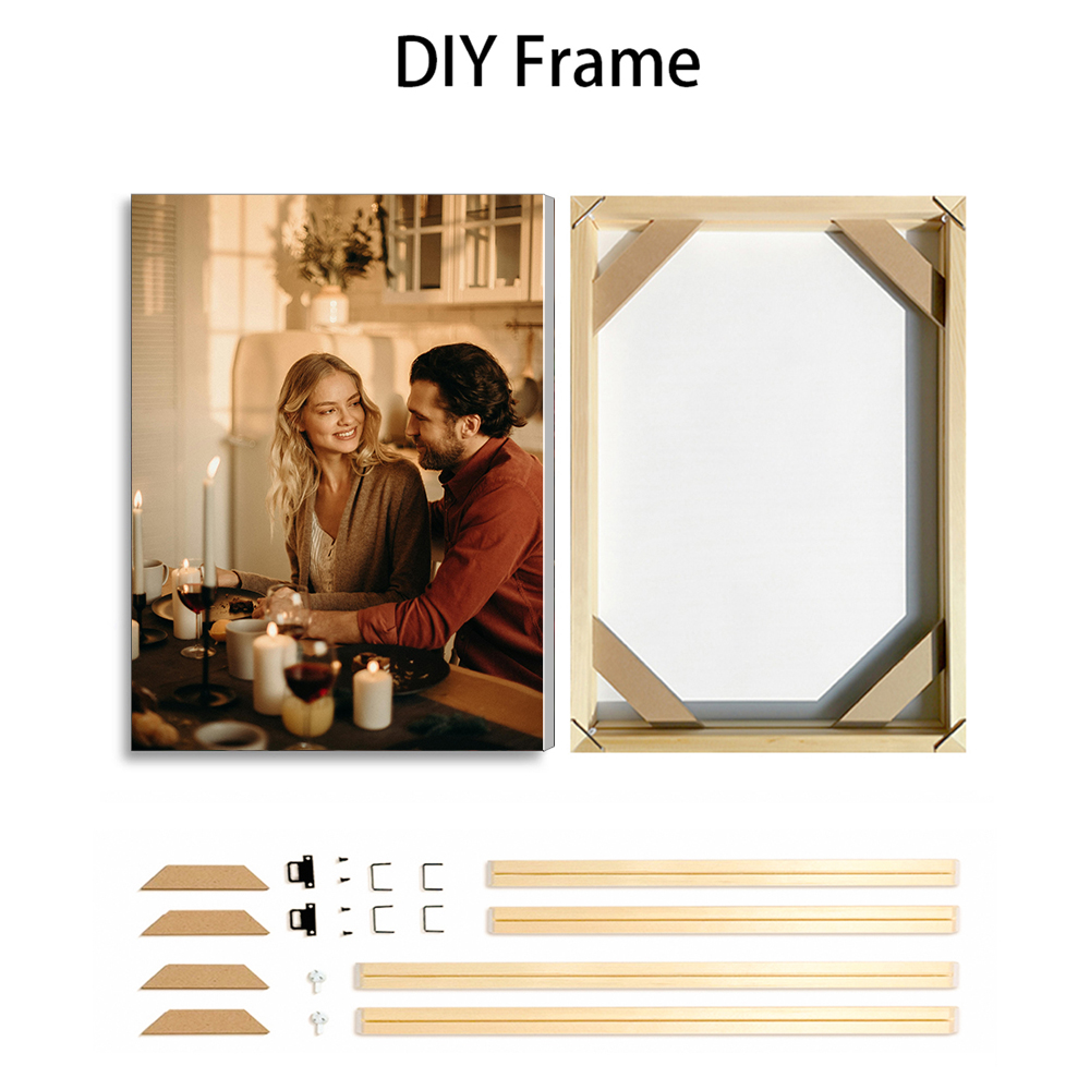 1 Pc Custom Photos with DIY Wo - Engraved Wood Frame avis et prix
