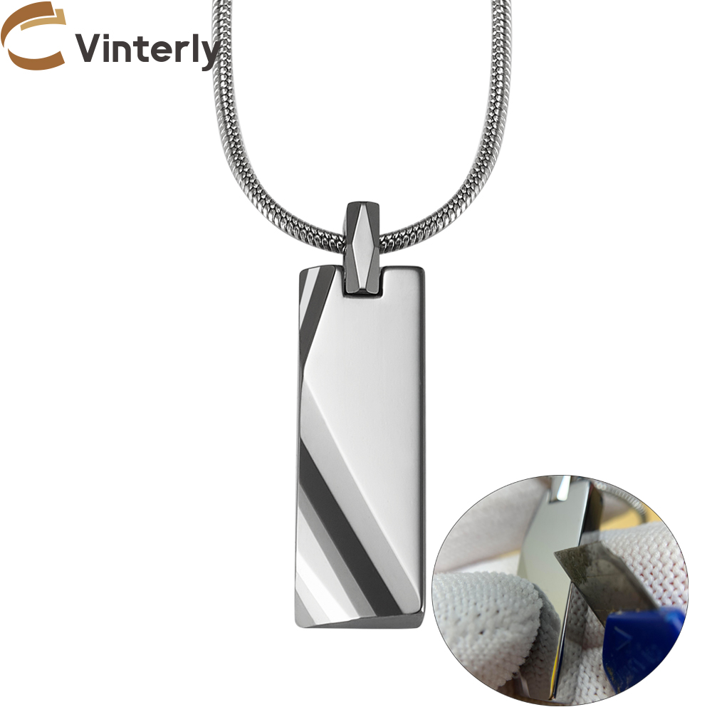 Tungsten Carbide Pendants Men  - Name Necklace Custom avis et prix