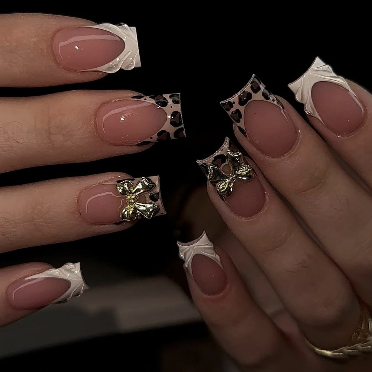 Short square fake nails for wo - Pressed Flower Art avis et prix