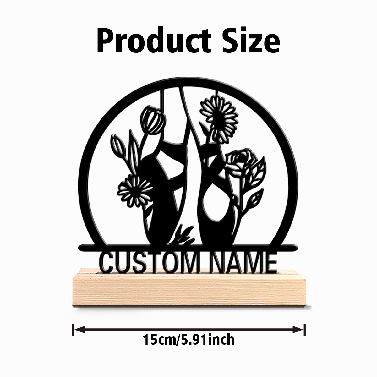 1pc beautiful personalized bal - Engraved Wood Frame avis et prix