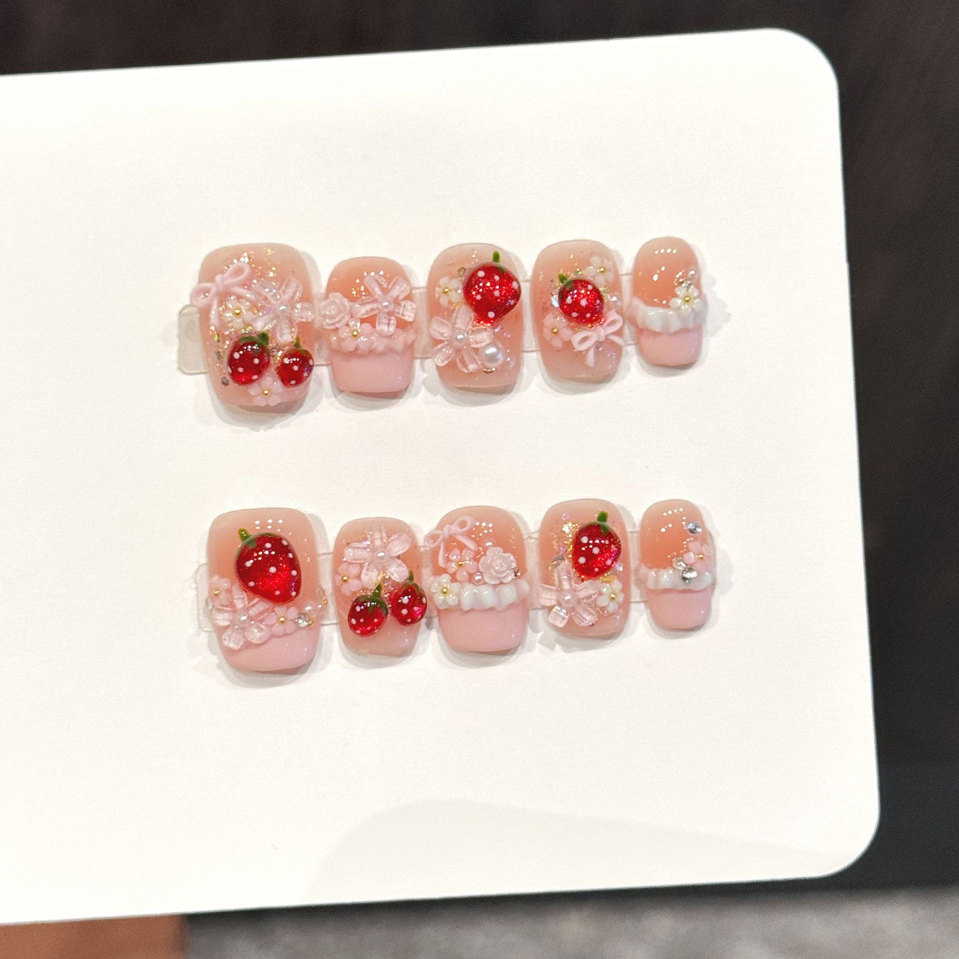 10pcs Cute Red Strawberry Pres - Pressed Flower Art avis et prix