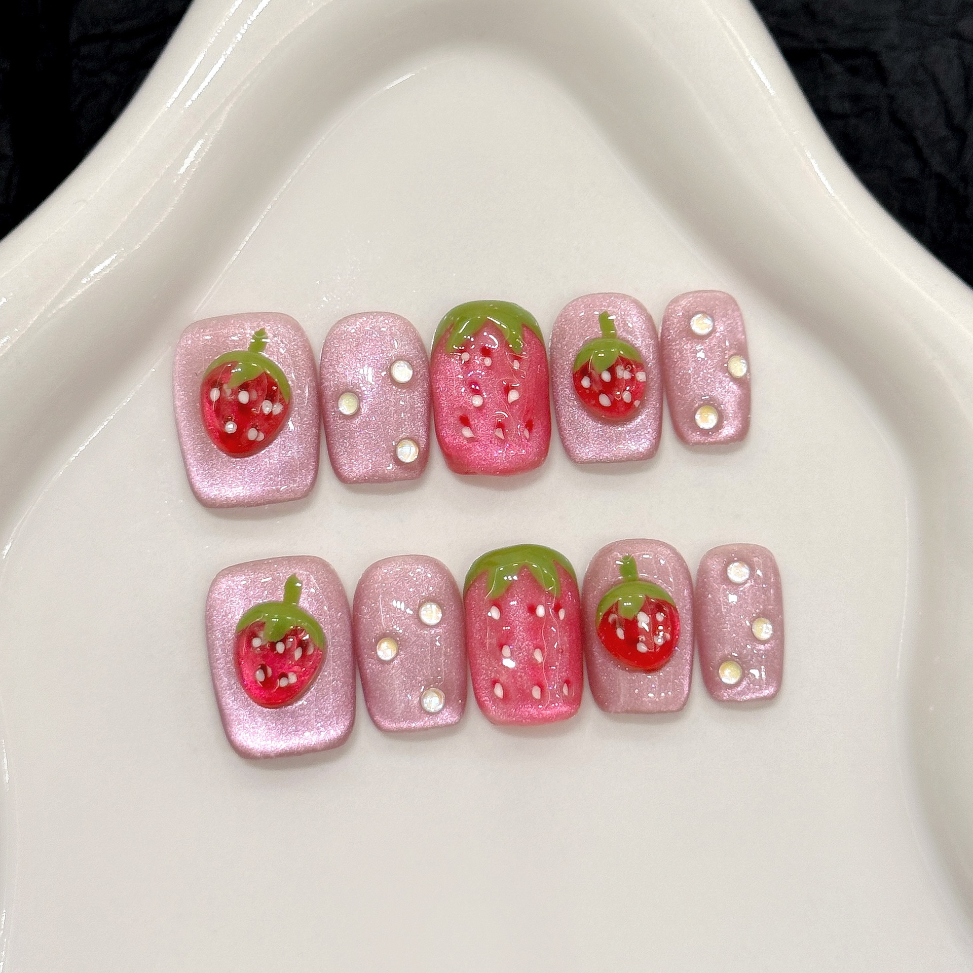 10pcs Cute Red Strawberry Pres - Pressed Flower Art avis et prix