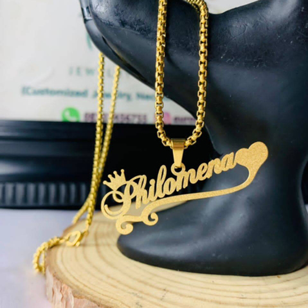 Custom Frosted Name Necklace f - Name Necklace Custom avis et prix