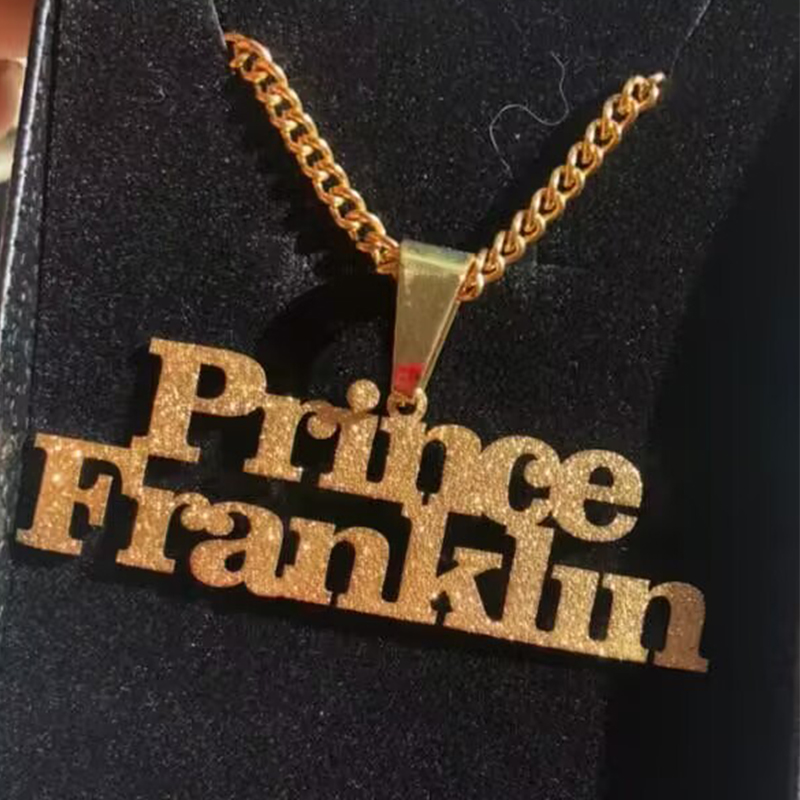 Custom Frosted Name Necklace f - Name Necklace Custom avis et prix