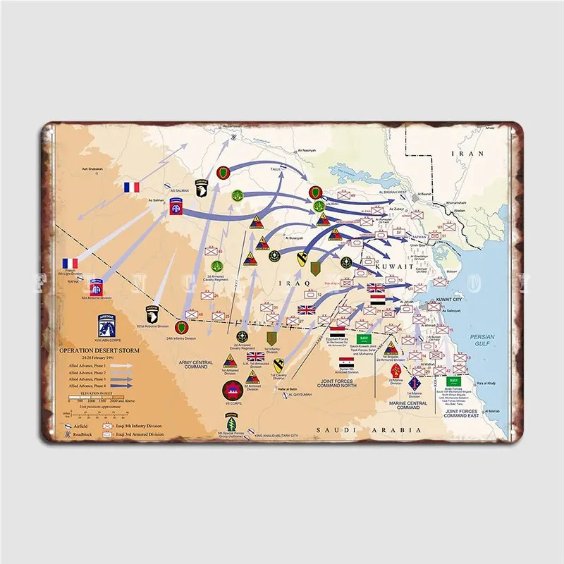 Operation Desert Storms Ground - Custom Map Poster avis et prix
