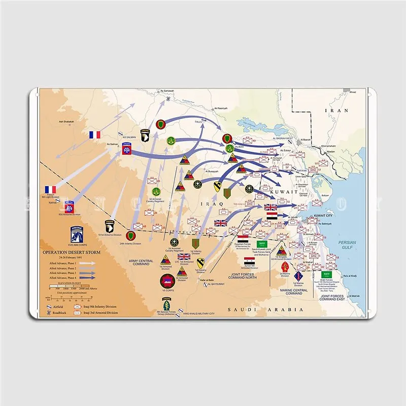 Operation Desert Storms Ground - Custom Map Poster avis et prix