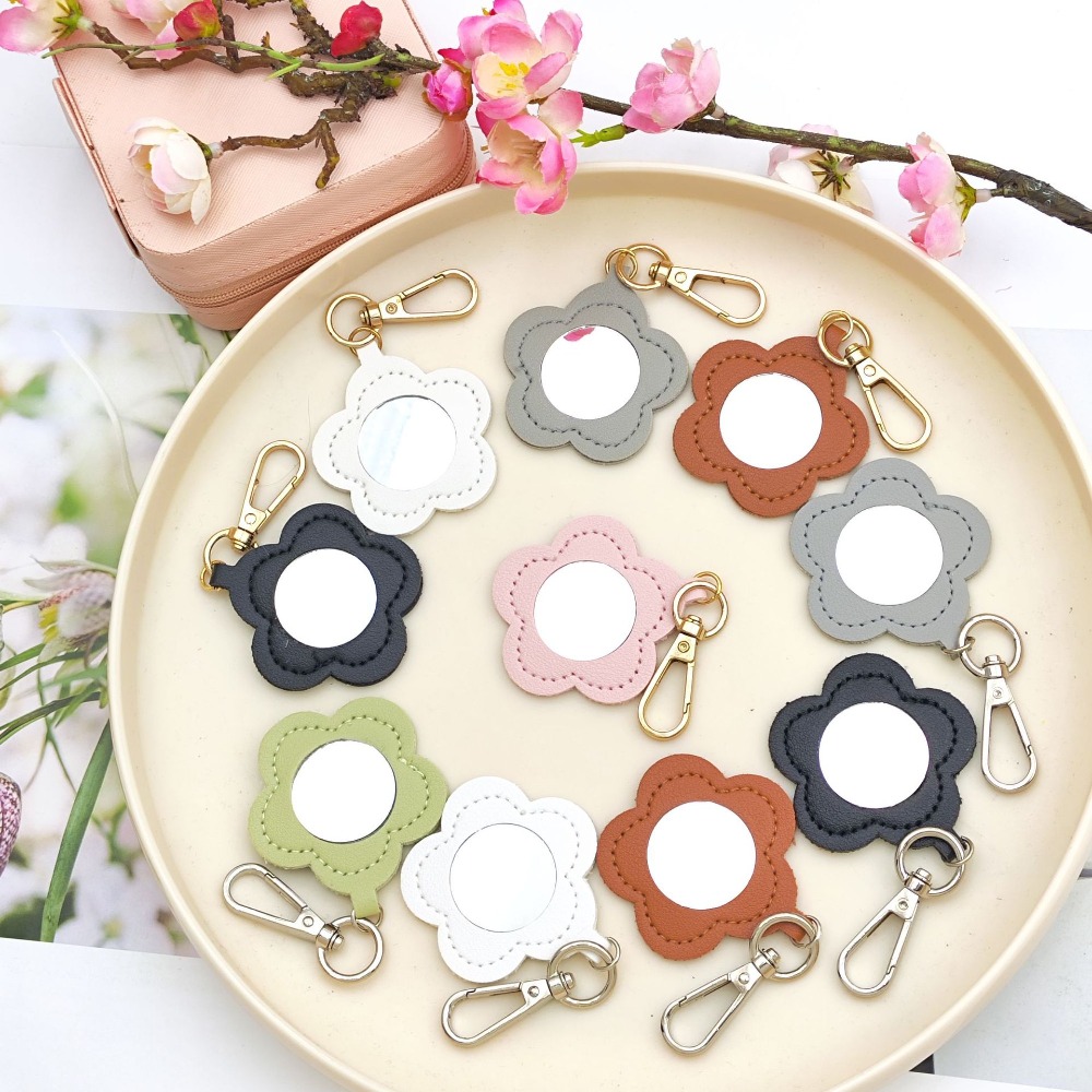 Flower Petal Shaped Mirror Bag - Initial Ring Custom avis et prix