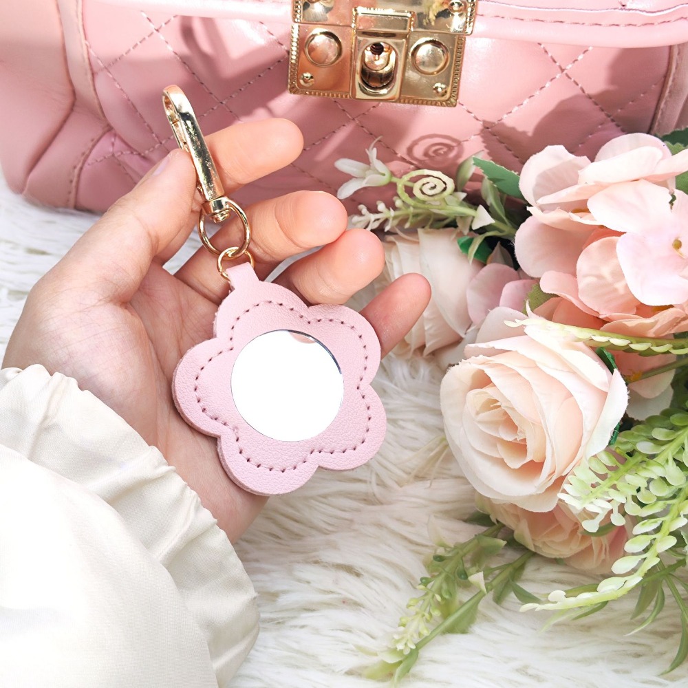 Flower Petal Shaped Mirror Bag - Initial Ring Custom avis et prix