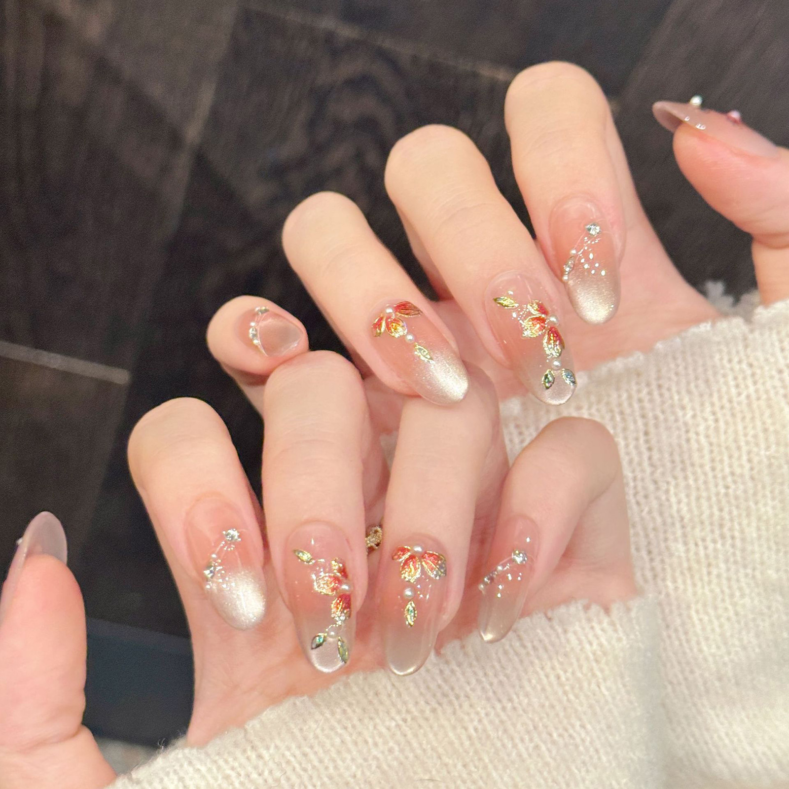 10pcs Handmade Fake Nails Pres - Pressed Flower Art avis et prix