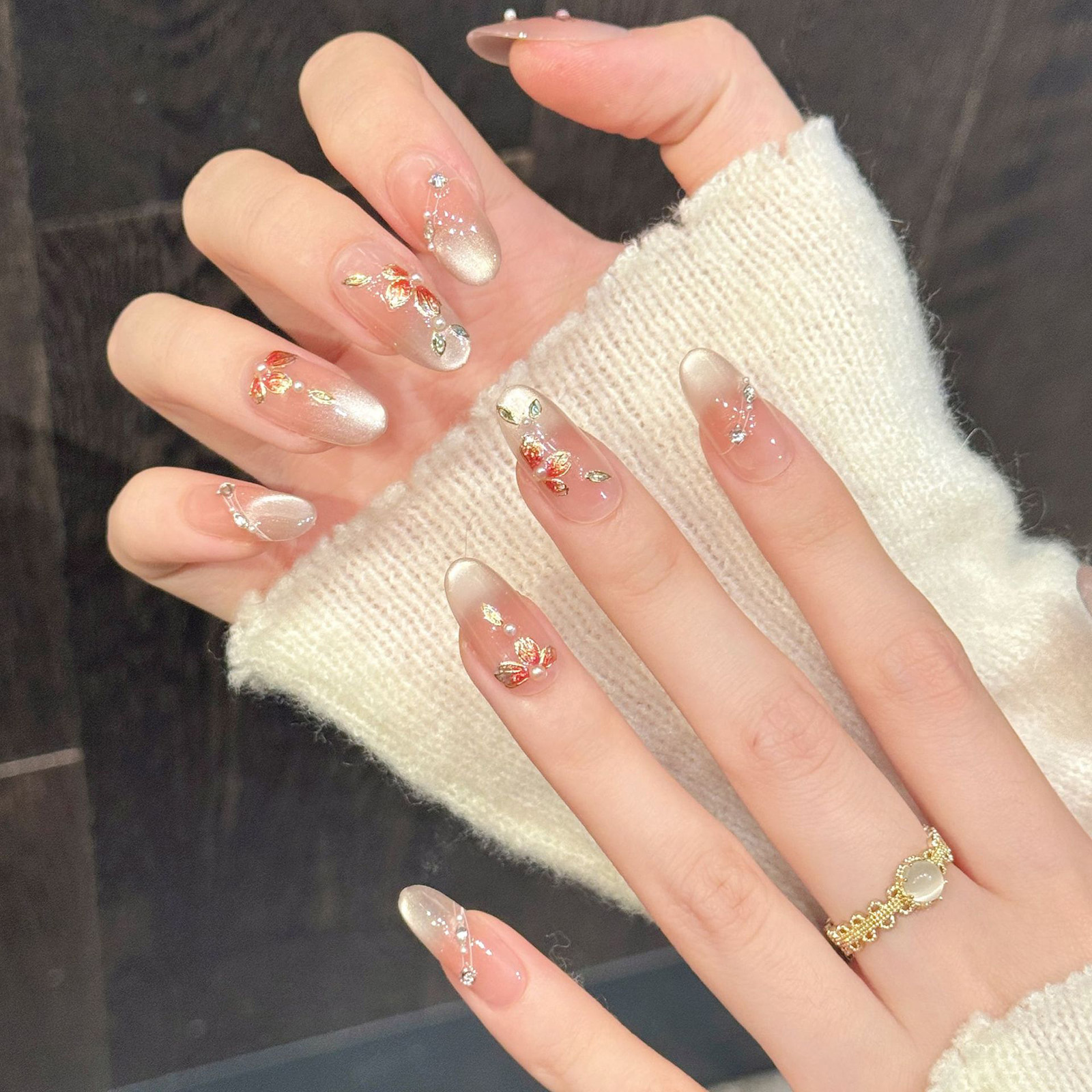 10pcs Handmade Fake Nails Pres - Pressed Flower Art avis et prix