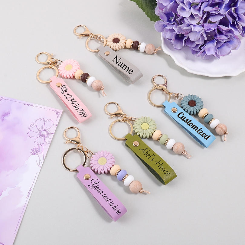 Daisy Pendant Custom Text Keyc - Initial Ring Custom avis et prix