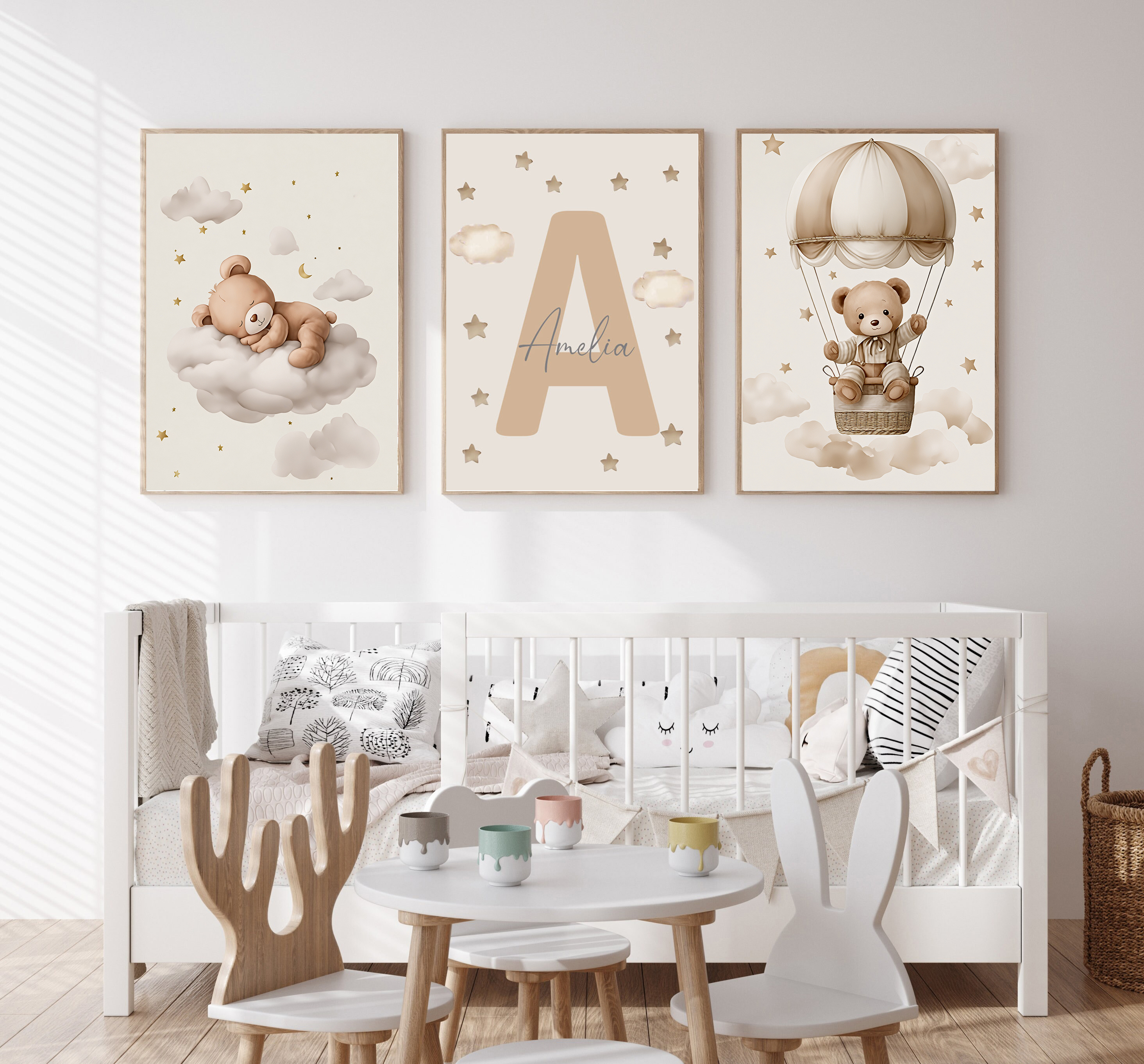 3pcs/set Bohemian Teddy Bear A - Personalized Name Box avis et prix