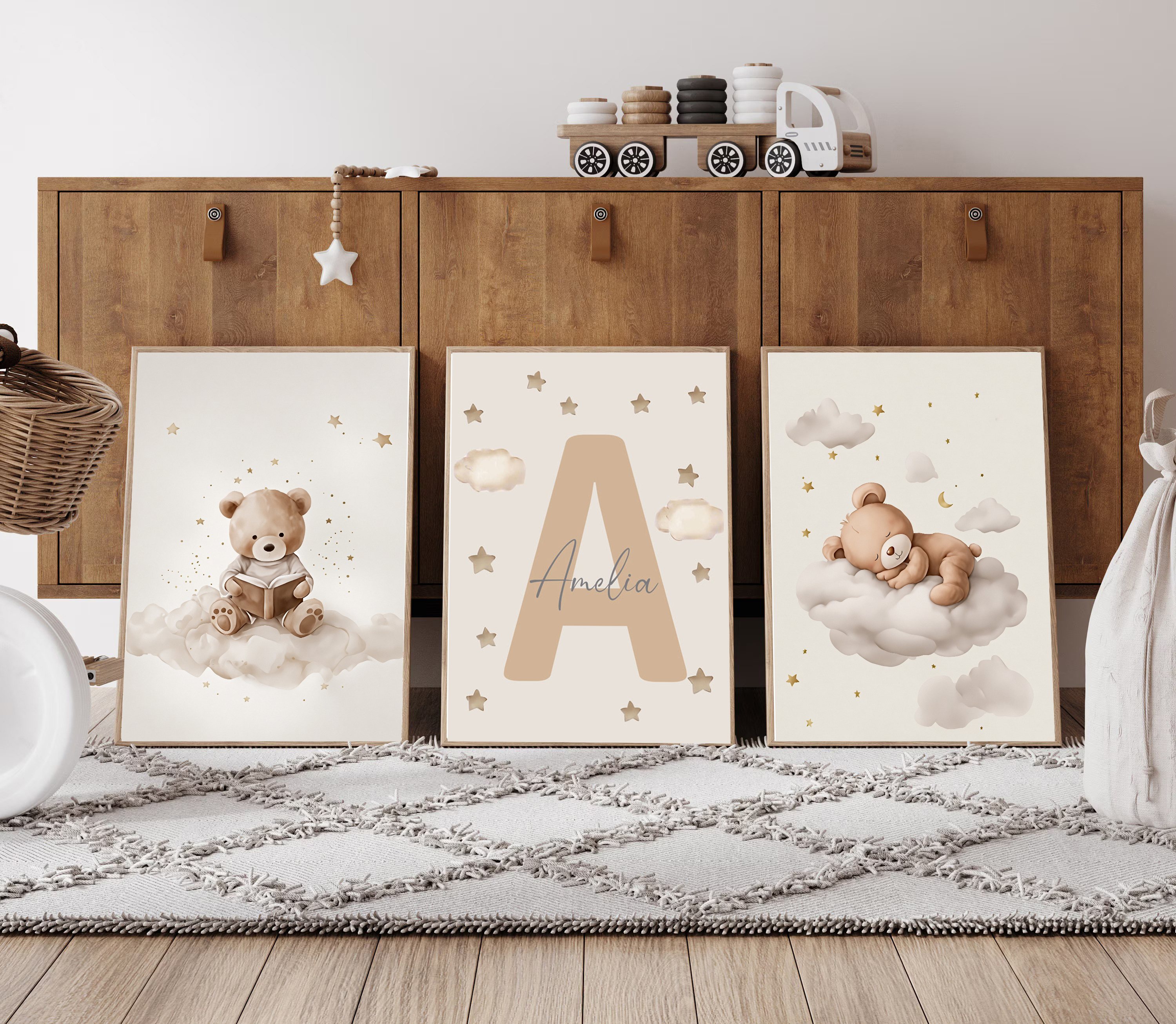 3pcs/set Bohemian Teddy Bear A - Personalized Name Box avis et prix