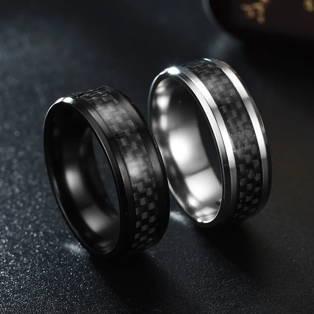 8MM Men's 316L Stainless Steel - Initial Ring Custom avis et prix
