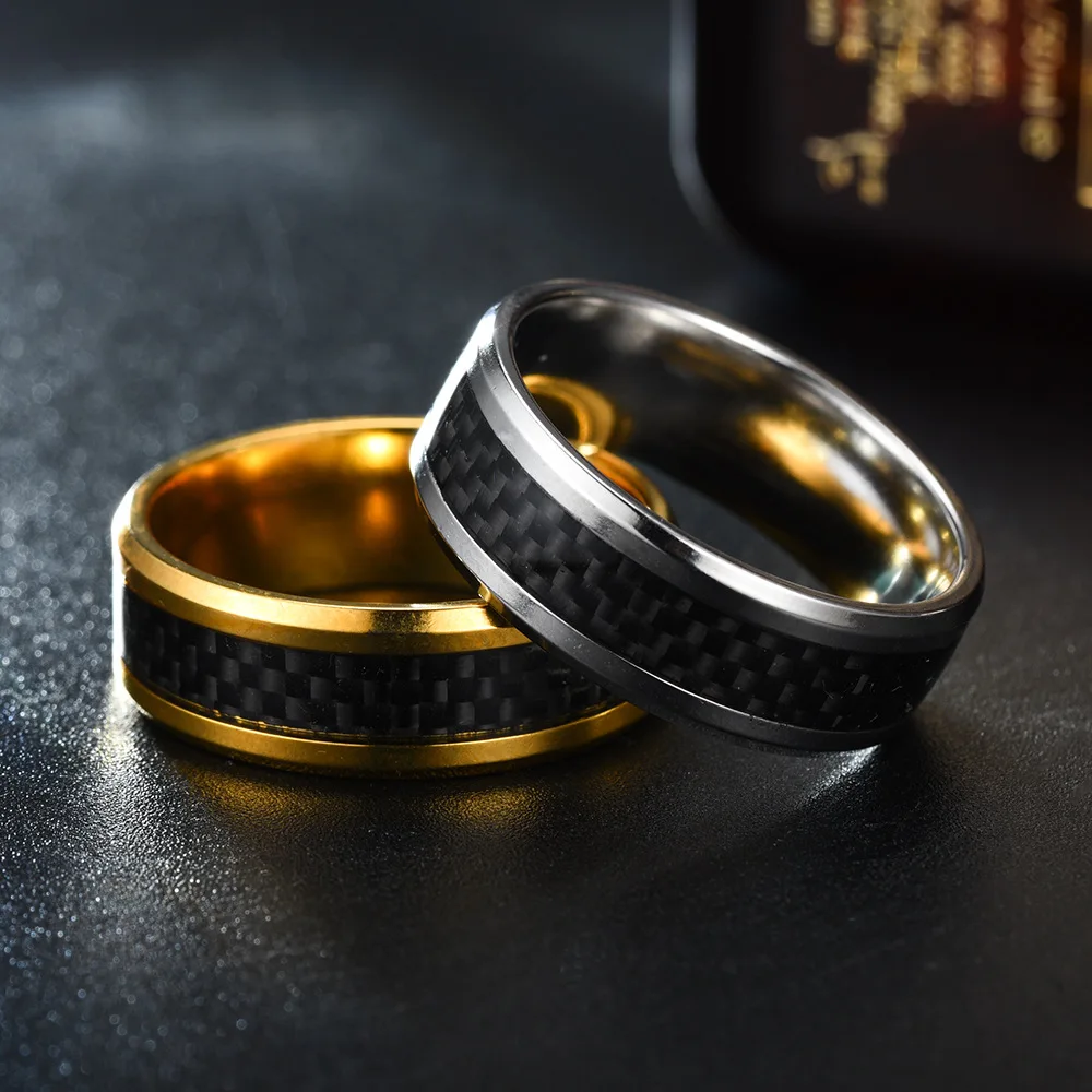 8MM Men's 316L Stainless Steel - Initial Ring Custom avis et prix