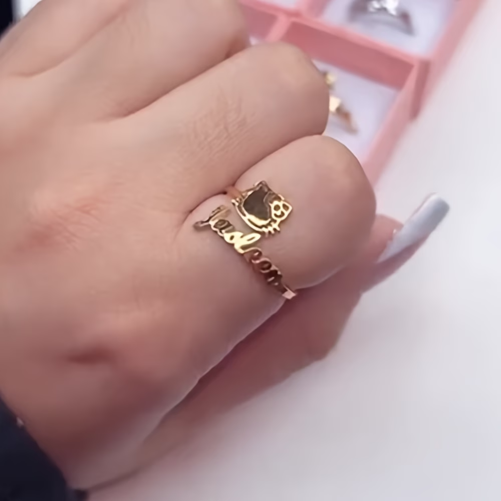 Custom Bow Hello Kitty Name Ad - Initial Ring Custom avis et prix