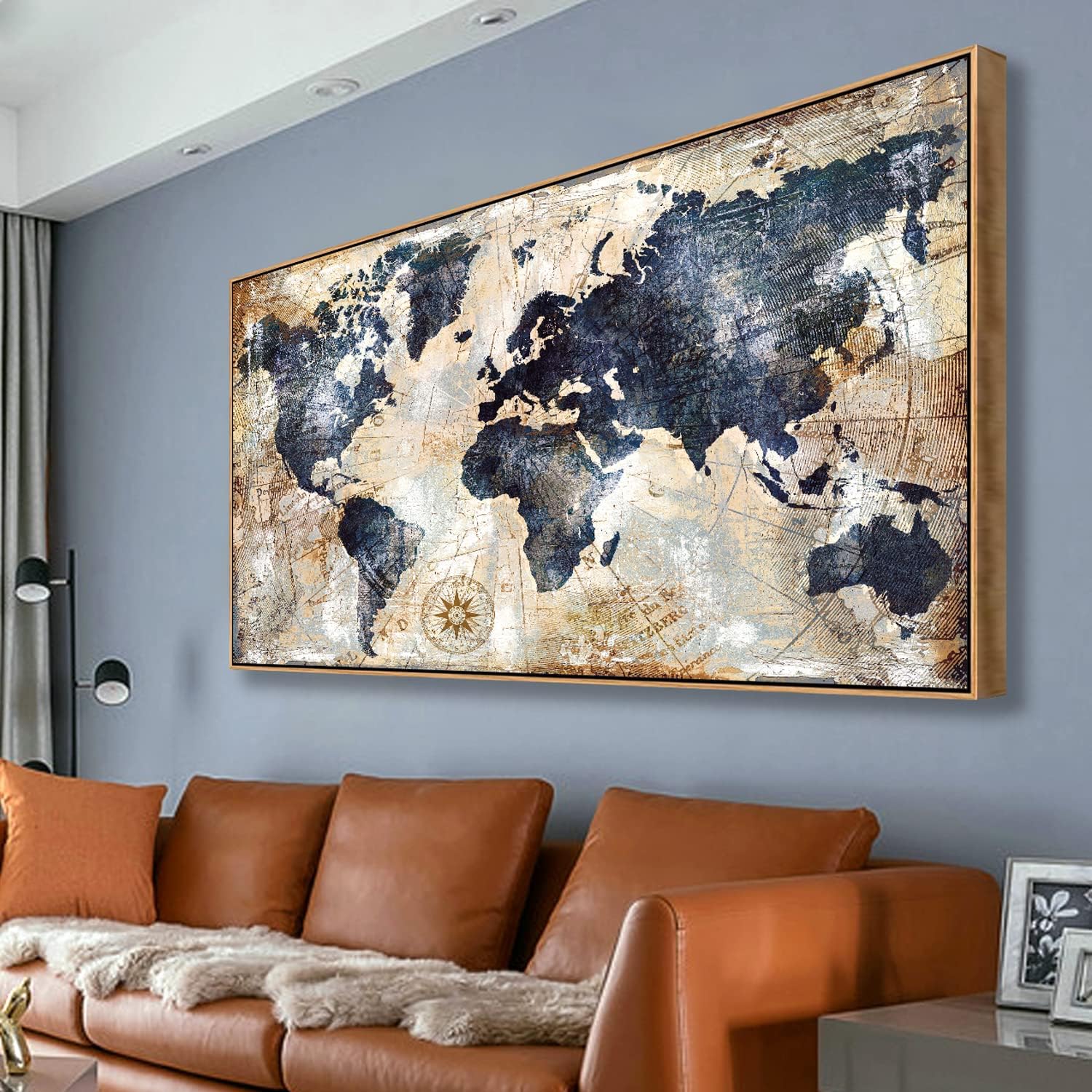 Framed World Map Wall Art Prin - Custom Star Map avis et prix