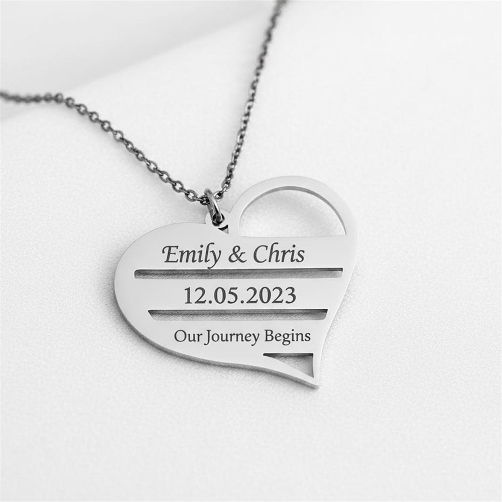 Custom Heart Necklace Stainles - Birth Flower Necklace avis et prix